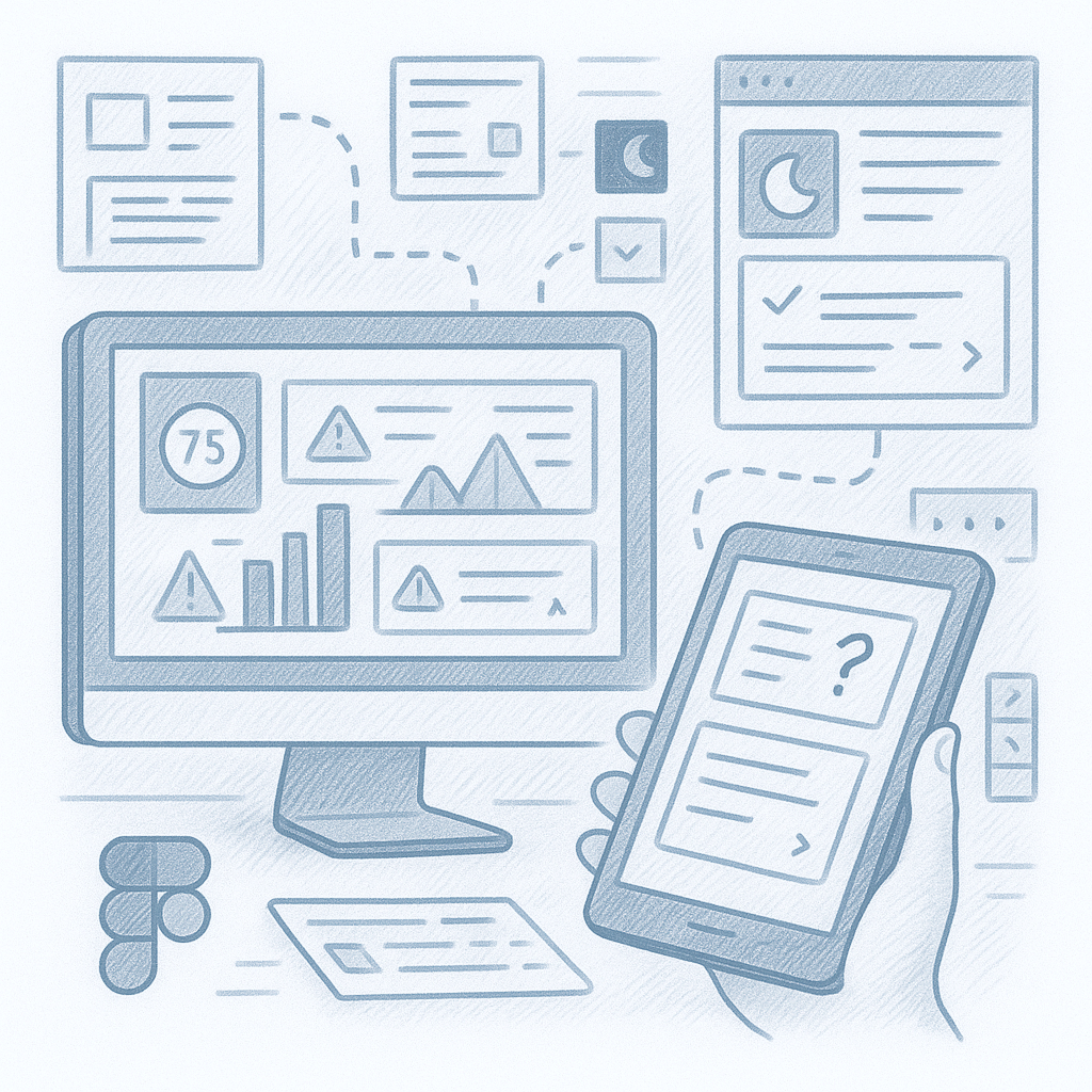 A screen sampling the UI design from Circadian Risk