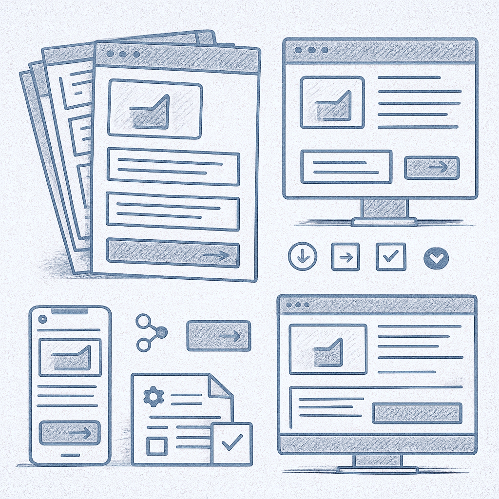 A screen sampling the UI design from Hill's Pet