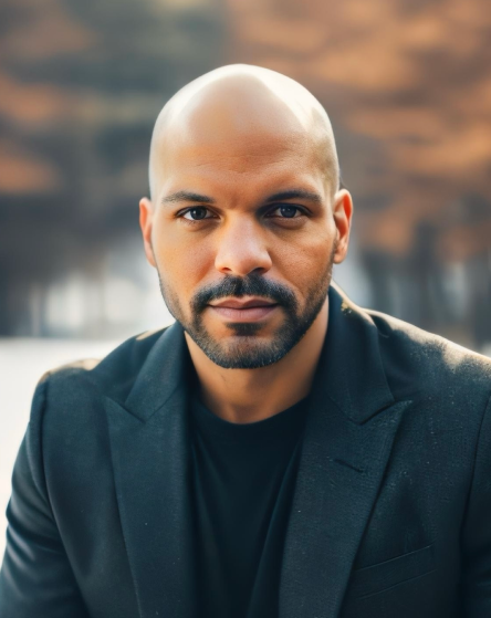 George Hester Headshot, sitting on a bench in winter wearing a sport coat and looking pretty stylish, if you ask me.