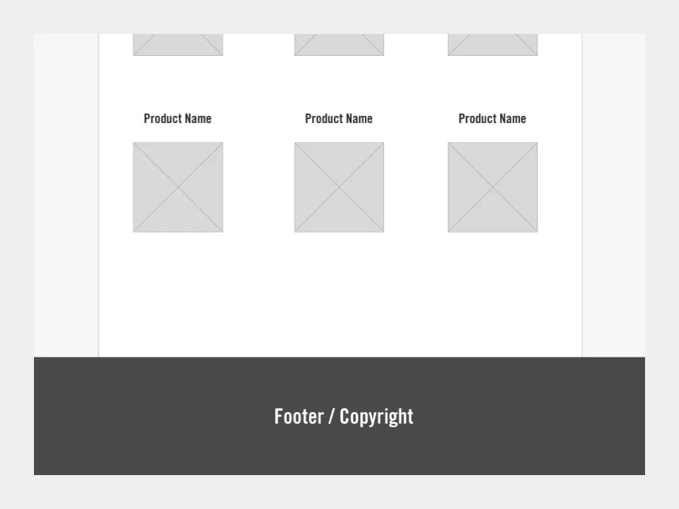 Wireframe - Domino's Low Fidelity Vehicle Graphics Category Page
